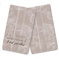 More Coffee & Front Porches Tea Towel Set