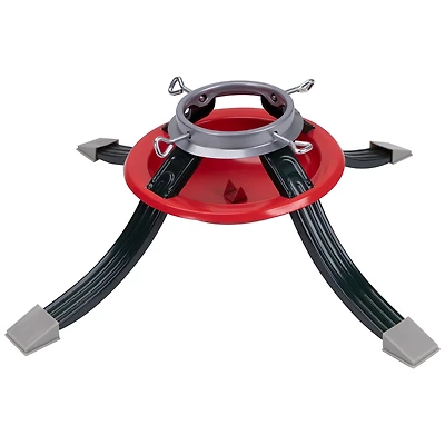 Metal Tree Stand for Live Christmas Trees - 22" - Red and Green
