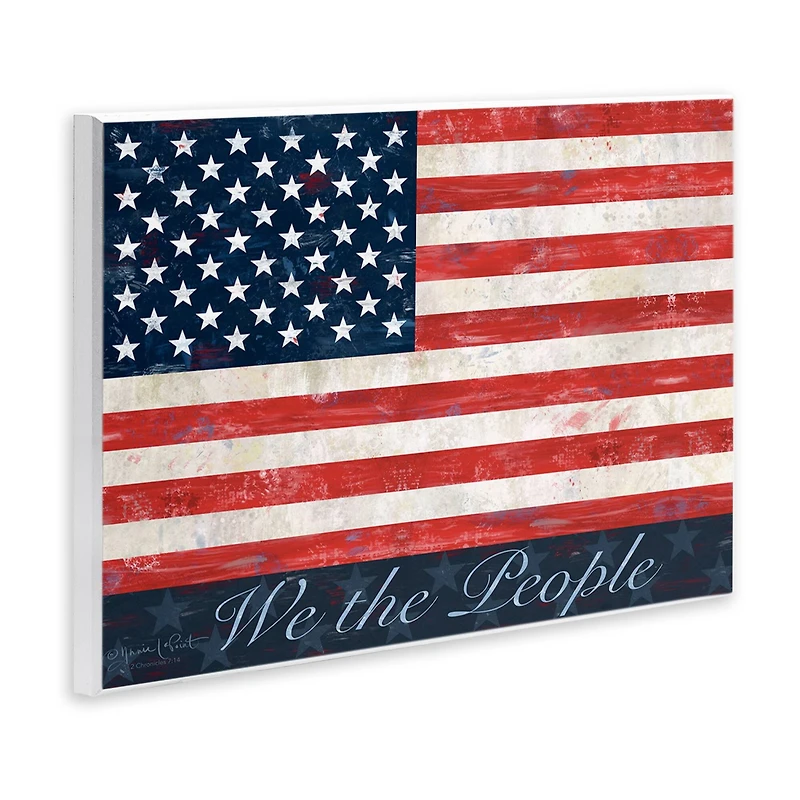 Stupell Industries We The People Flag Wall Plaque Art