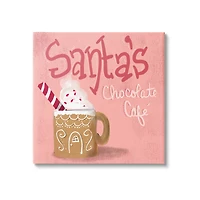 Stupell Industries Santa's Chocolate Cafe Sign Canvas Wall Art