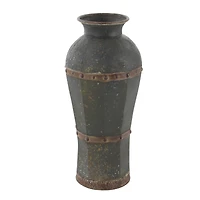 Brown Metal Rustic Vase Set