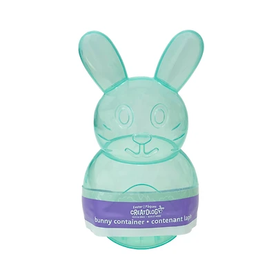 10" Teal Plastic Easter Bunny Container by Creatology™
