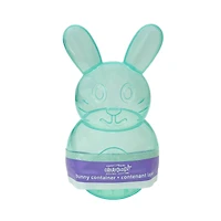 10" Teal Plastic Easter Bunny Container by Creatology™