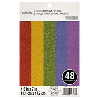 Rainbow Glitter Cardstock Paper Pad by Recollections™, 4.5" x 7"