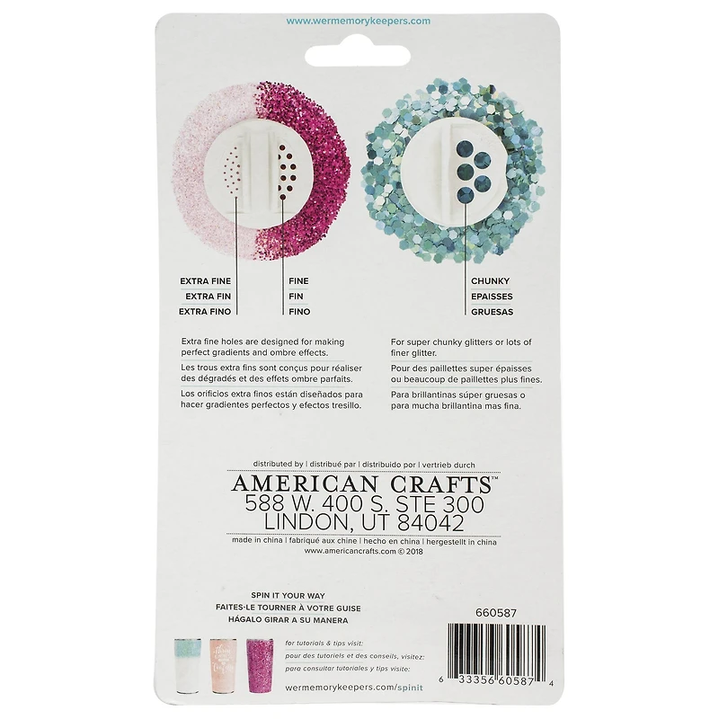 We R Memory Keepers® Spin It™ Glitter Bottles 2/Pkg-Empty