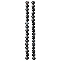 Black Agate Round Beads, 6mm by Bead Landing™