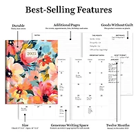 TF Publishing 2025 Impressionistic Flowers Large Monthly Planner
