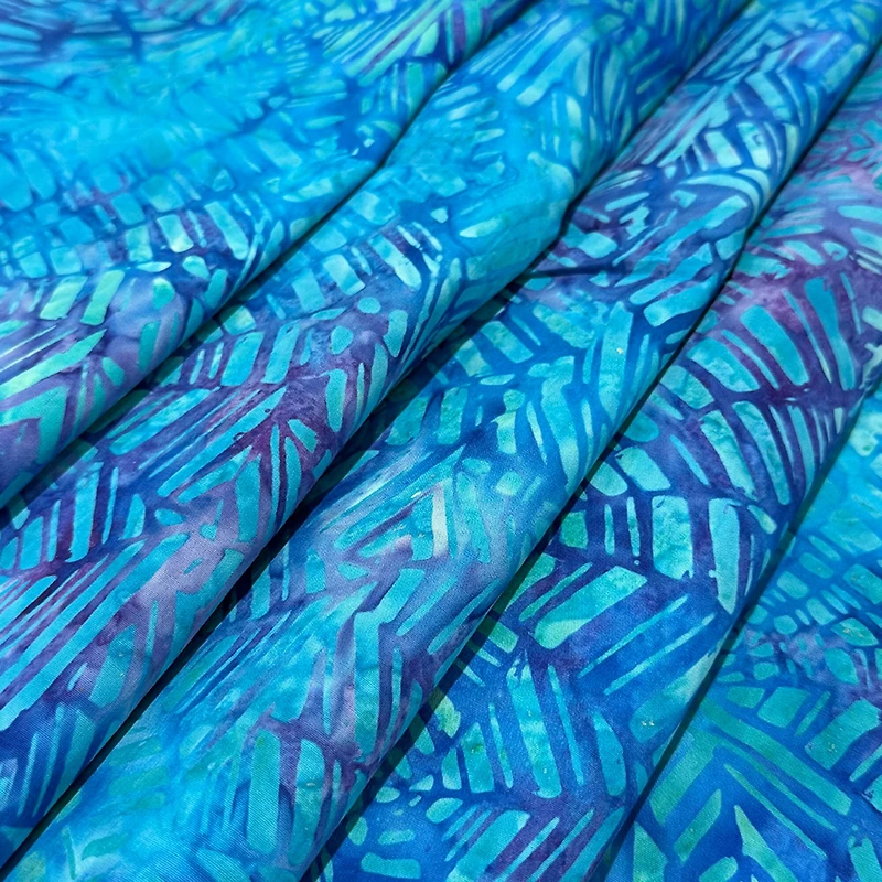 Feldman Premium Indonesian Batik Turquoise Crackle Fabric