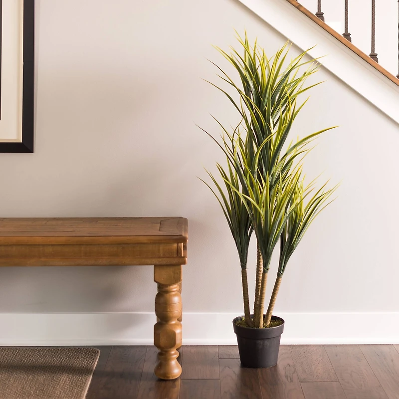 3.3ft. Potted Artificial Green Yucca Tree