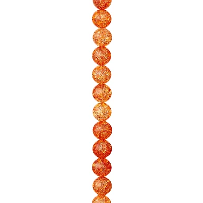 Orange Crackled Quartzite Round Beads, 8mm by Bead Landing™