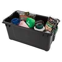 IRIS® Remington® 82qt. Black Store-It-All Utility Tote with Buckle Lid