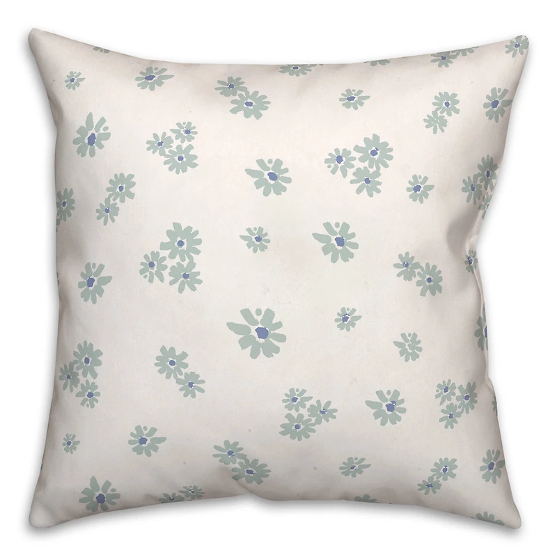 Daisy Pattern Square Throw Pillow