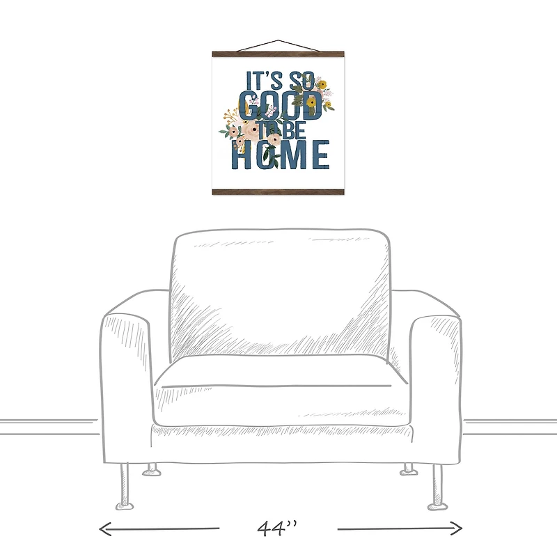 It's So Good to be Home Teak Hanging Canvas