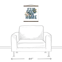 It's So Good to be Home Teak Hanging Canvas