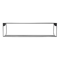 Hello Honey® 40" Matte Black Metal Two-Tier Wall Shelf