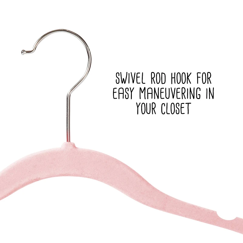 Honey Can Do Slim Profile Rubber Kids Hangers