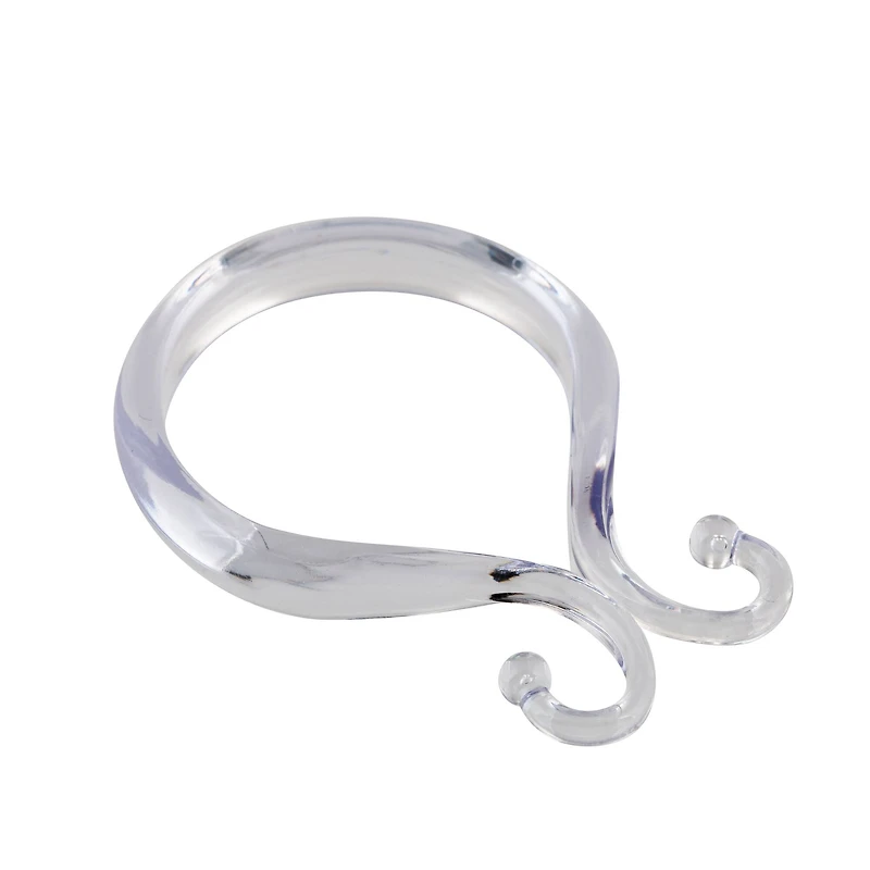 Bath Bliss Clear 12 Piece Double Shower Hooks