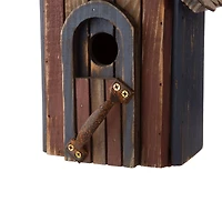 Glitzhome® Patriotic Hand Painted Wood Bird House
