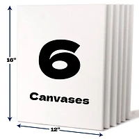 Artskills® 6 Pack 12" x 16" Stretched Primed Value Canvas