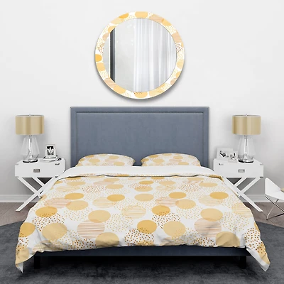 Designart 'Circular Abstract Retro Geometric IX' Mid-Century Duvet Cover Set