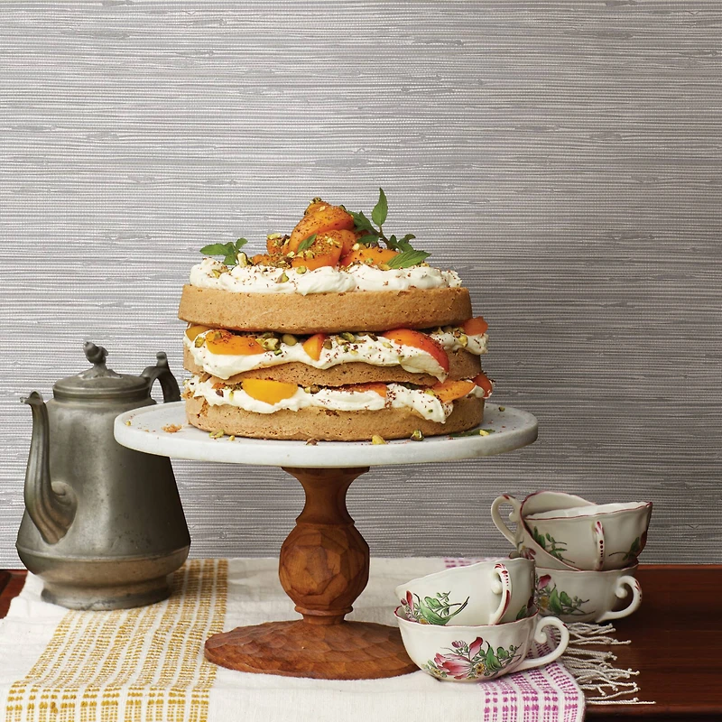 NuWallpaper Silver Tibetan Grasscloth Peel & Stick Wallpaper