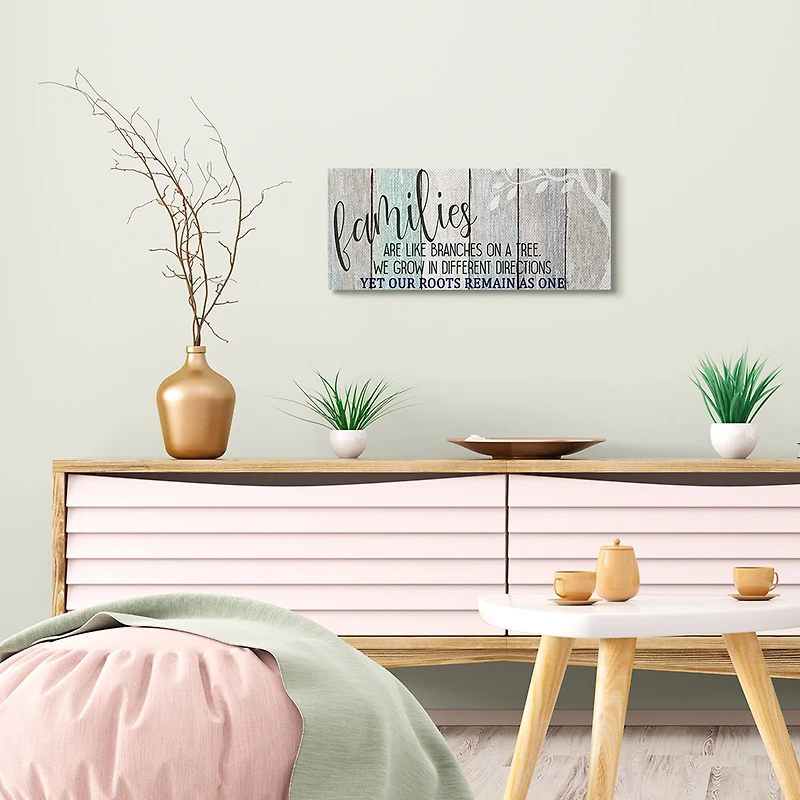 Stupell Industries Families Are Branches Farmhouse Quote Canvas Wall Art