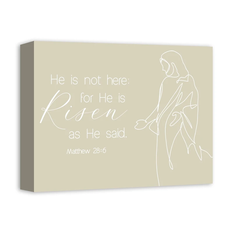 Risen Bible Jesus 1 11" x 14" Canvas Wall Art