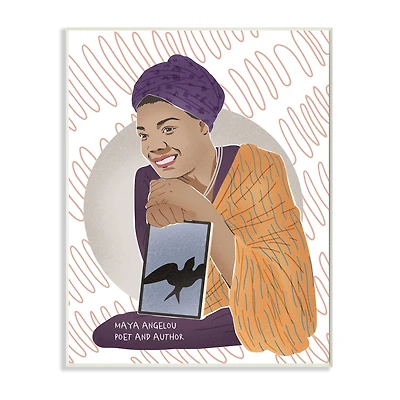 Stupell Industries Maya With Book Over Pattern Wall Plaque