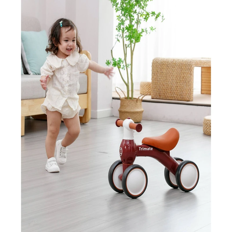 Trimate Red 4 Wheel Baby Walker Balance Bike