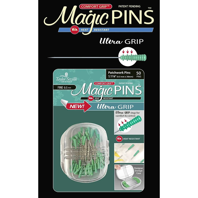 Taylor Seville® Magic Pins™ Fine Patchwork Pins, 50ct.