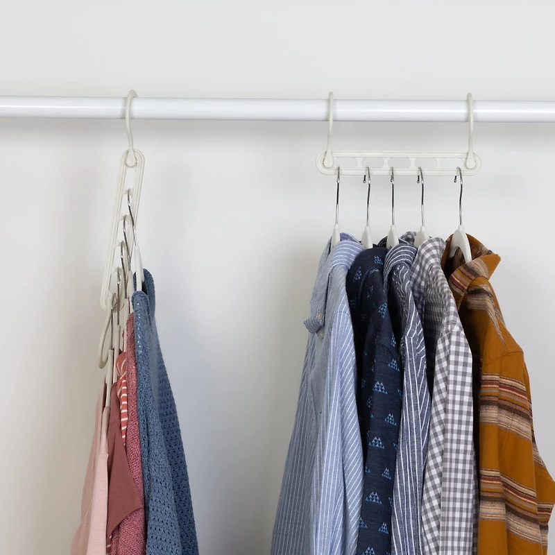 Honey Can Do White Collapsible Hangers w/ Velvet Non-Slip Hangers, 55ct.