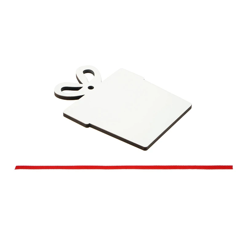 3.5" Gift Box Hardboard Sublimation Ornaments, 5ct. by Make Market®