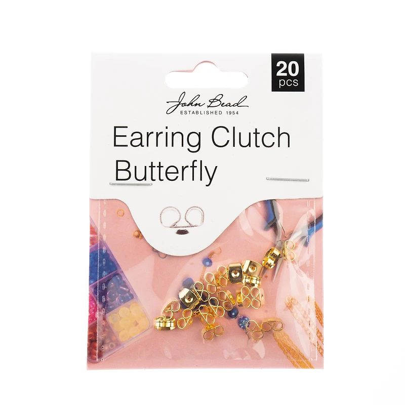 John Bead Must Have Findings 6mm Earring Clutch Butterfly