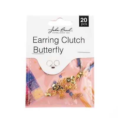 John Bead Must Have Findings 6mm Earring Clutch Butterfly