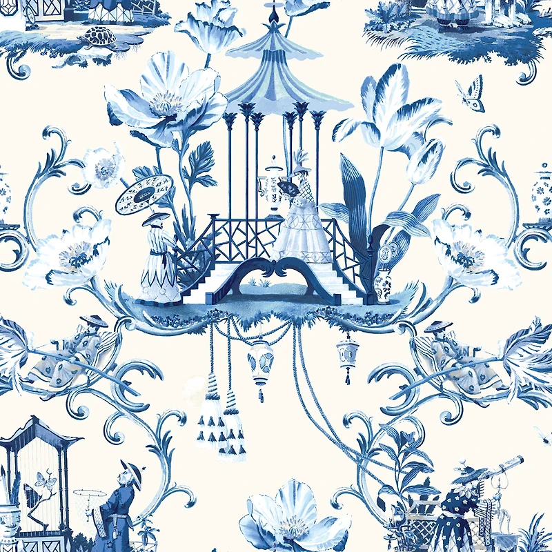 Harrison Howard East of the Moon Delft Peel & Stick Wallpaper