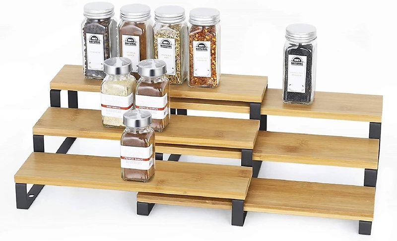 3-Tier Expandable Step Spice Rack Set