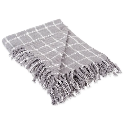 DII® Gray Checked Plaid Throw