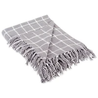 DII® Gray Checked Plaid Throw