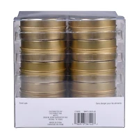 2.5" Gold Round Tin Favor Boxes, 20ct. by Celebrate It™