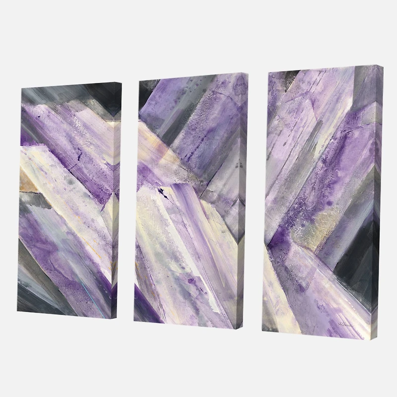 Designart - Geometric Purple Glacier