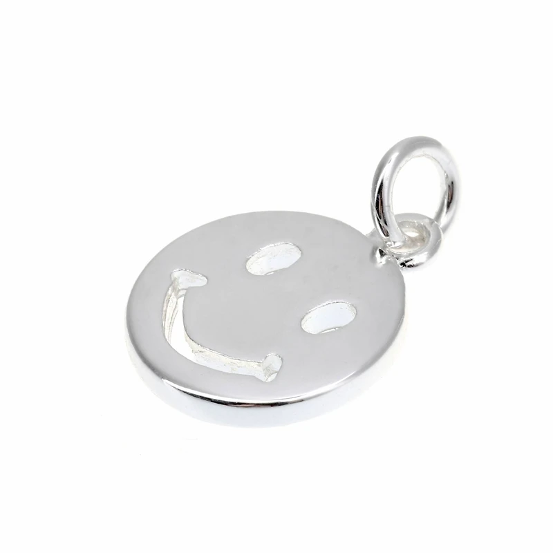 Silver Plated Smiley Face Charm by Bead Landing™