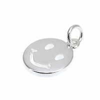 Silver Plated Smiley Face Charm by Bead Landing™