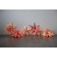 Hello Honey® 24" Red LED Paper Star Ornaments Set