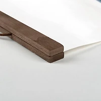 Crashing Waves Teak Hanging Canvas Wall Art