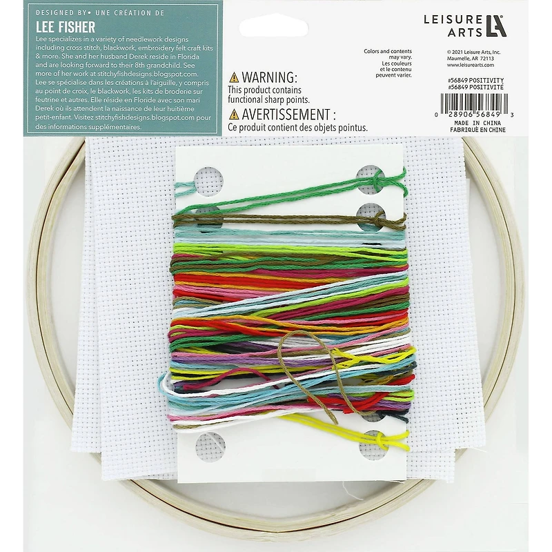 Leisure Arts® 7" Positivity Cross Stitch Kit
