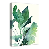 Mint Green Tropical Leaves 16" x 24" Canvas Wall Art