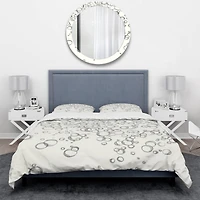 Designart 'Simple Bubbles I' Geometric Bedding Set