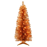 4.5ft. Pre-Lit Tinsel Artificial Christmas Tree