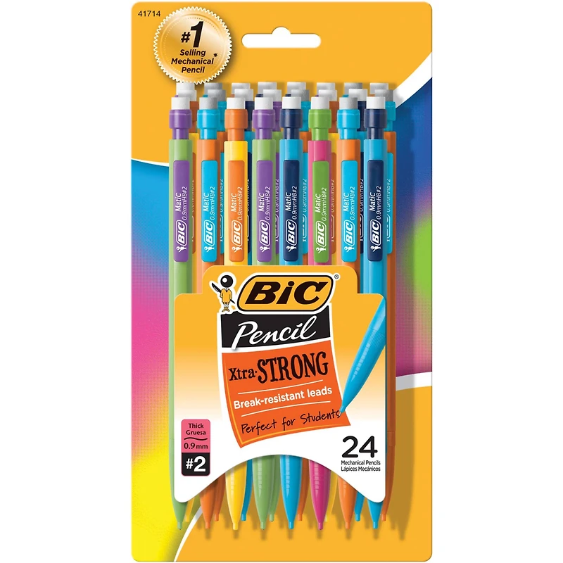 BIC® Xtra-Strong 0.9mm Assorted Barrels Mechanical Pencils, 24ct.