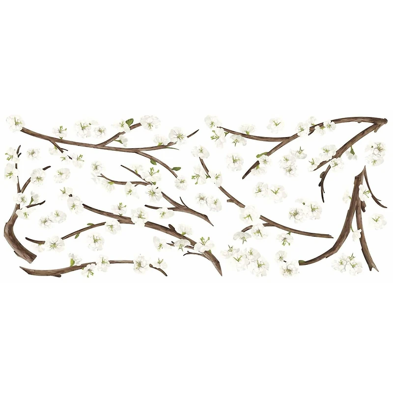 RoomMates White Blossom Branch Giant Decals